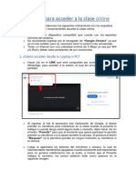 Instructivo para Ingresar A Plataforma Online Google Mee