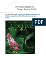 Test Bank For College Algebra 3rd Edition John Coburn Jeremy Coffelt
