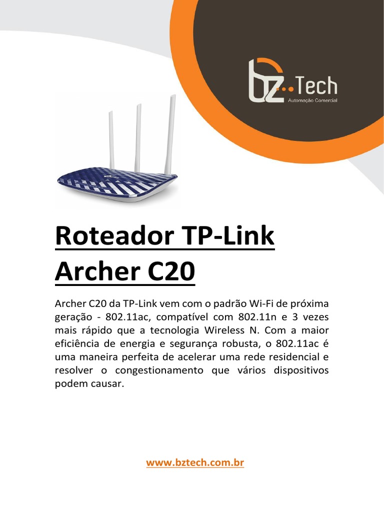 Archer C20 Router User Guide | PDF | Ip Address | Wi Fi