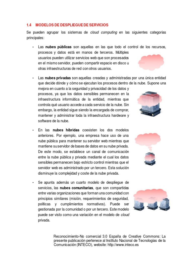 Modelos de Despliegue en Cloud Computing | PDF