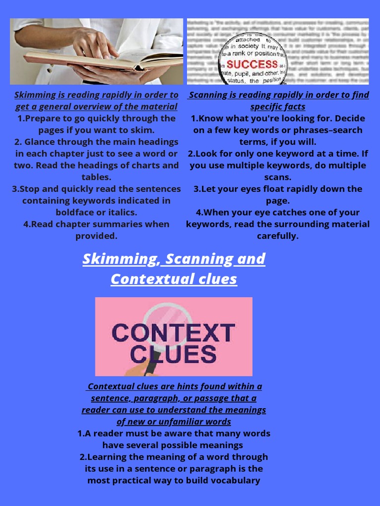 Skimming and Scanning Techniques | PDF