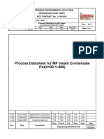 Process Datasheet For MP Steam Condensate Pot (2109-V-809)