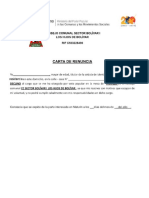 Carta de Renuncia C.C. Hijos D Bolivar