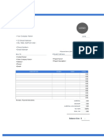 Consulting Invoice Template 3 Word