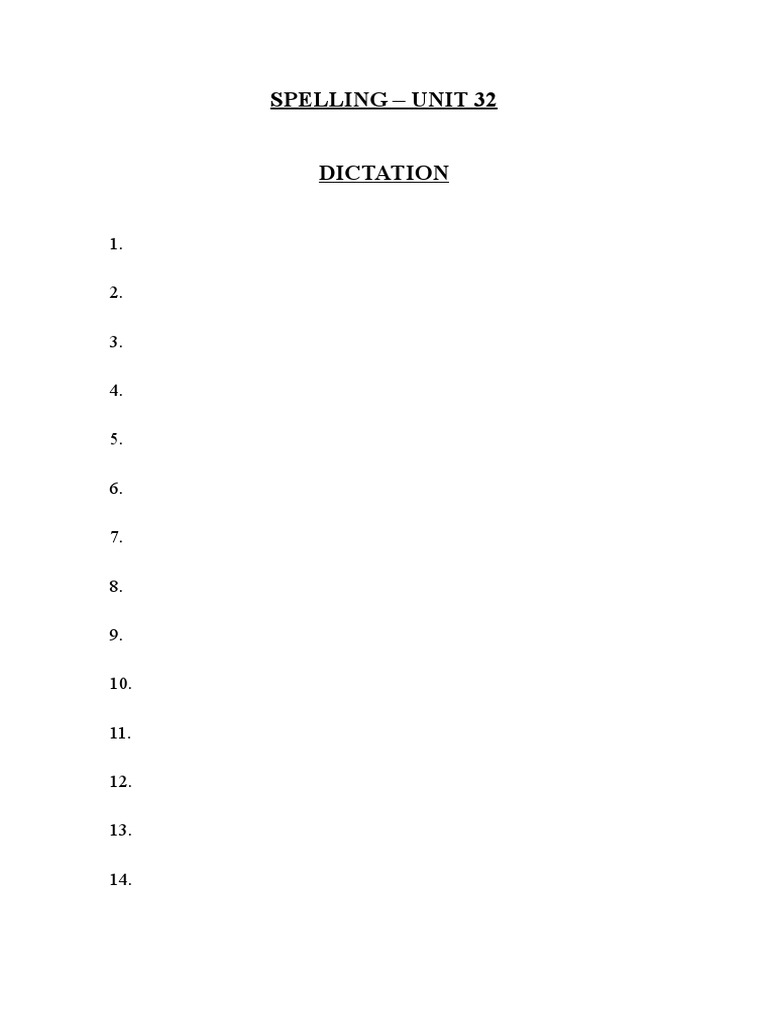 SPELLING Unit 32 | PDF | Foreign Language Studies