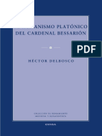 Delbosco, Héctor, El Humanismo Platónico Del Cardenal Bessarión, EUNSA 2008