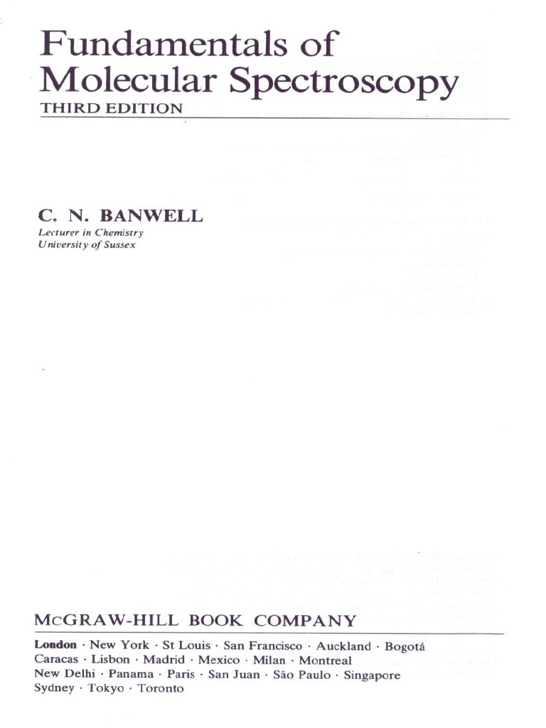Spectroscopy C N Banwell PDF