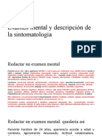 Estructura para Ex Mental Hipotesis Diagnostica y Evolución