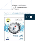 Test Bank For Exploring Microsoft Office Word 2010 Comprehensive 1 Edition Robert Grauer