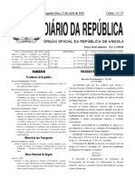 Decreto Presidencial N.º 121 de 27 de Abril - Regulamento de Avaliação de Dese