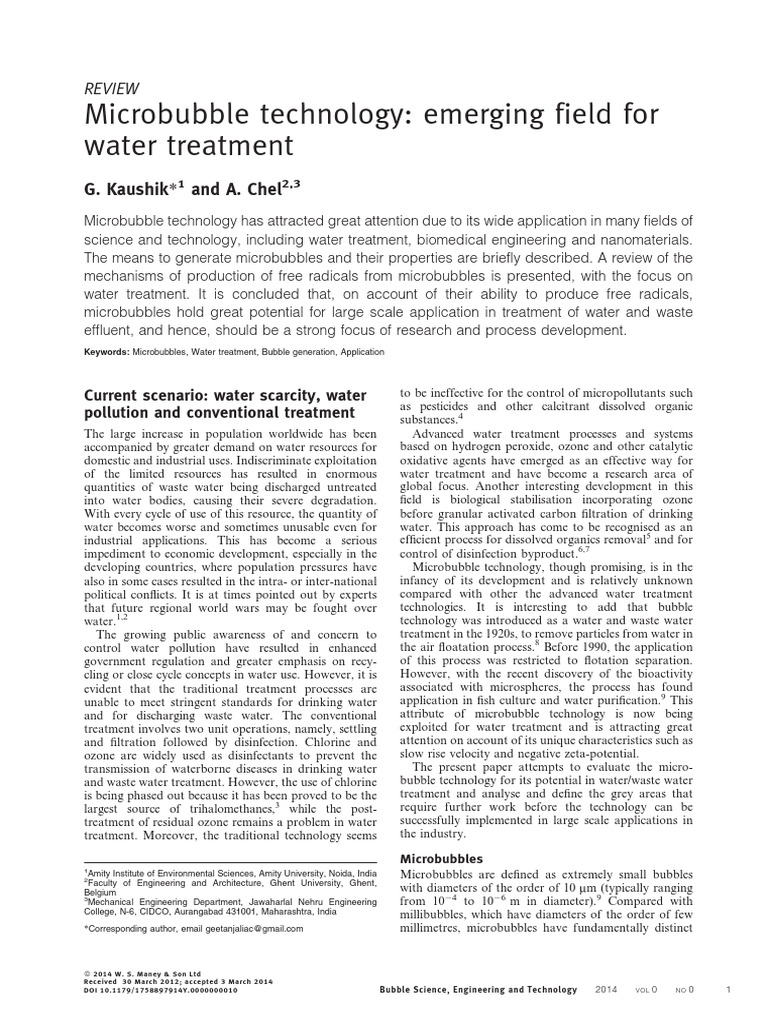 PDFs PDF Water Purification Ozone