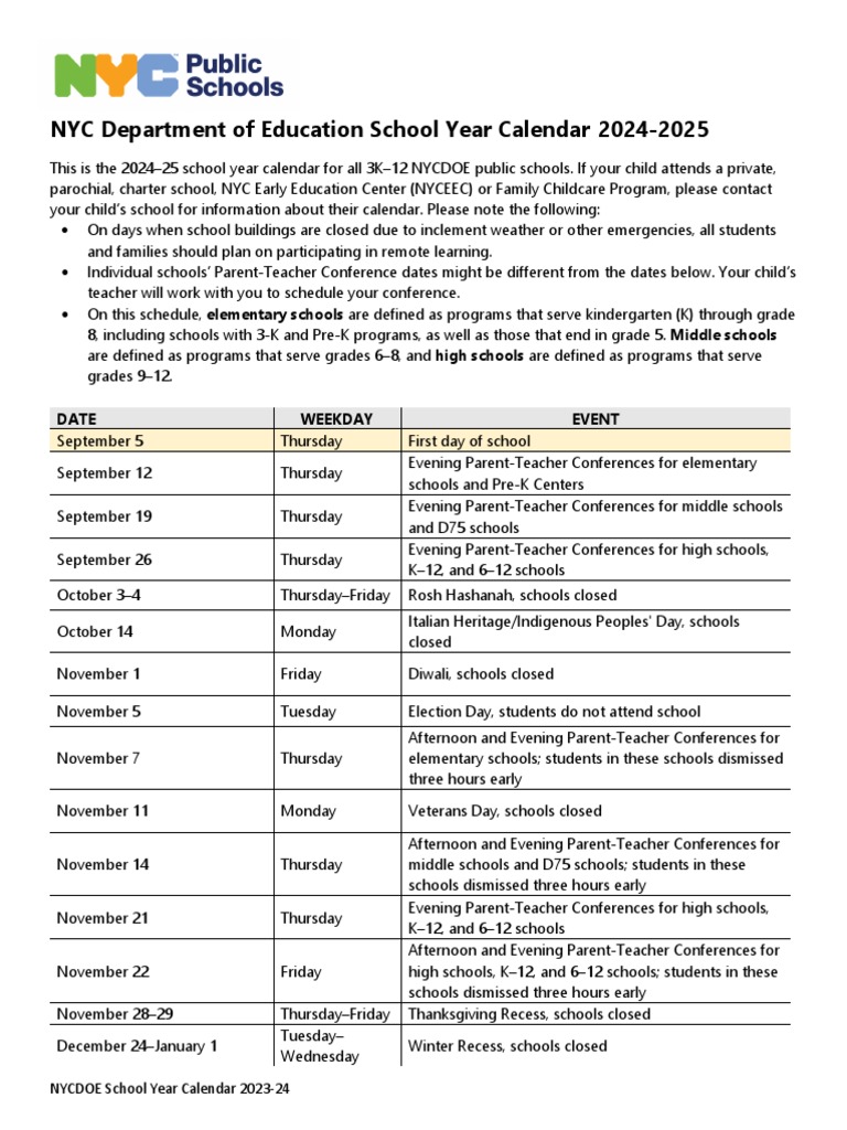 School Year 2024-25 Calendar | PDF | Schools | Academic Term