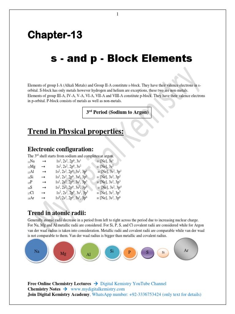 S And P Block Elements Pdf Class 12 Chemistry Notes Pdf Hydroxide