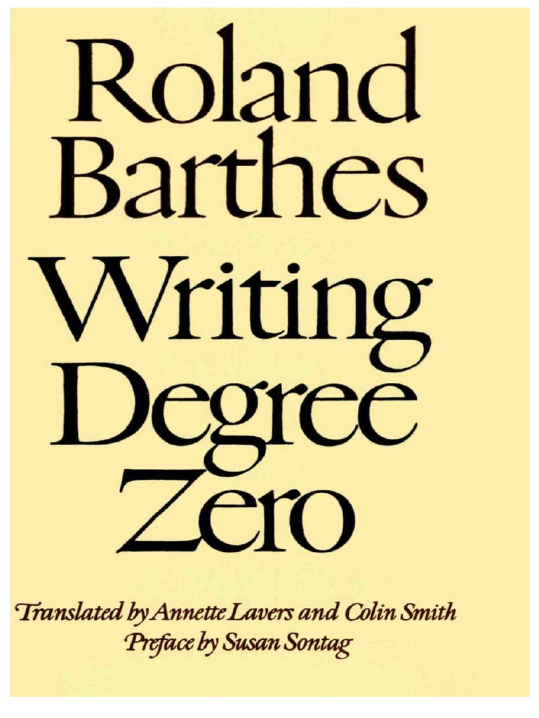 Writing Degree Zero Barthes Pdf – PJINZL
