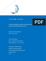 Analisa Resiko Dan Biaya Pengelasan Pelat Kapal Pada Proses Replating