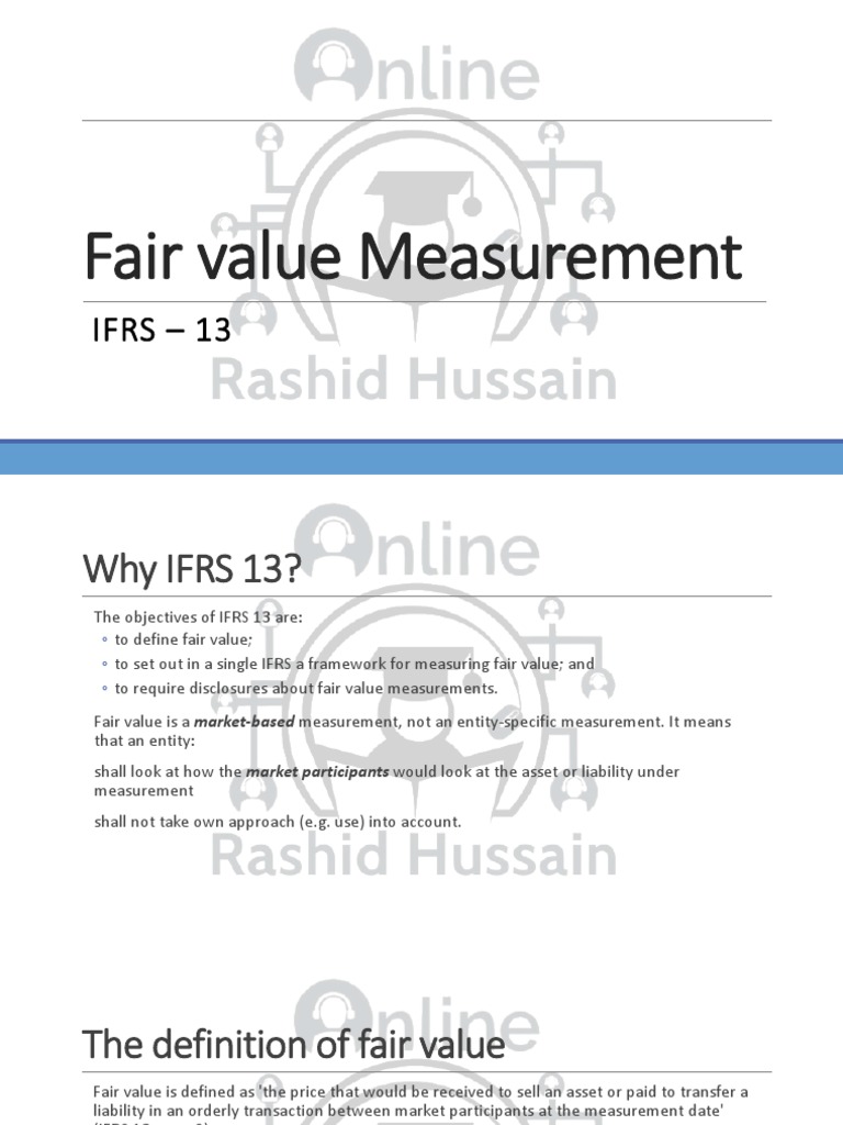 Ifrs 13 Pdf Fair Value Valuation Finance