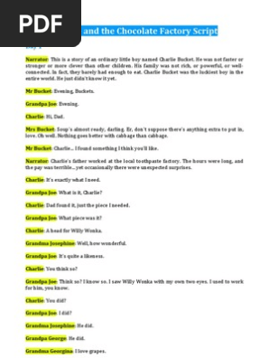 cigarettes and chocolate play script Milk Sheet Music with Chords for Piano, Vocals (Piano-Voice) Charlie and the Chocolate Factory