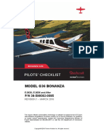 Beechcraft G36 Bonanza - Pilots Checklist