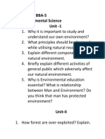 Environmental Science FAQ BBA-5