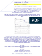 15 Minute Opening Range Breakout