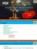 MECHATRONICS CHAPTER 3 Physical System Modeling and Control