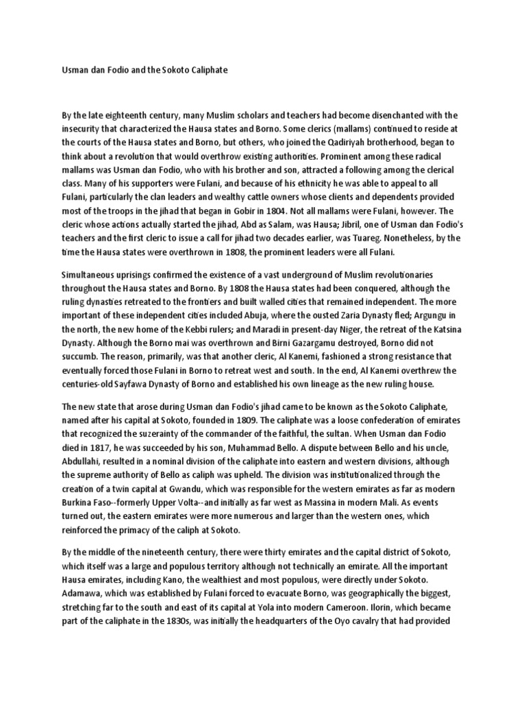 Usman Dan FodioWPS Office PDF Africa