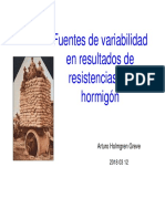 Fuentes de Variabilidad en Resultados de Resistencias Del Hormigón 2018