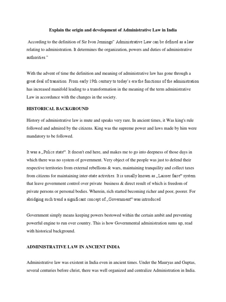 Administrative Law Notes | PDF | Separation Of Powers | Administrative Law