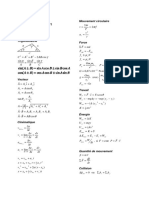 Feuille de Formules PHY1901