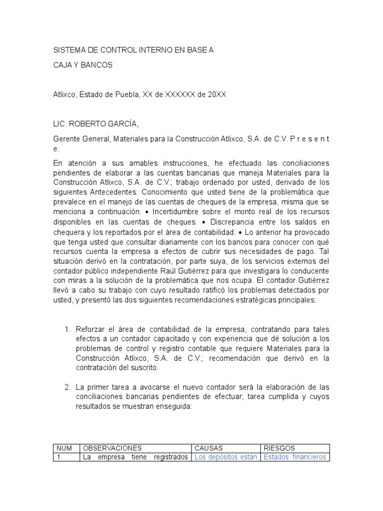 Control Interno de Caja y Bancos | PDF | Contabilidad | Bancos