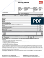 Policy Schedule - Endorsed Copy Personal Accident Insurance Policy