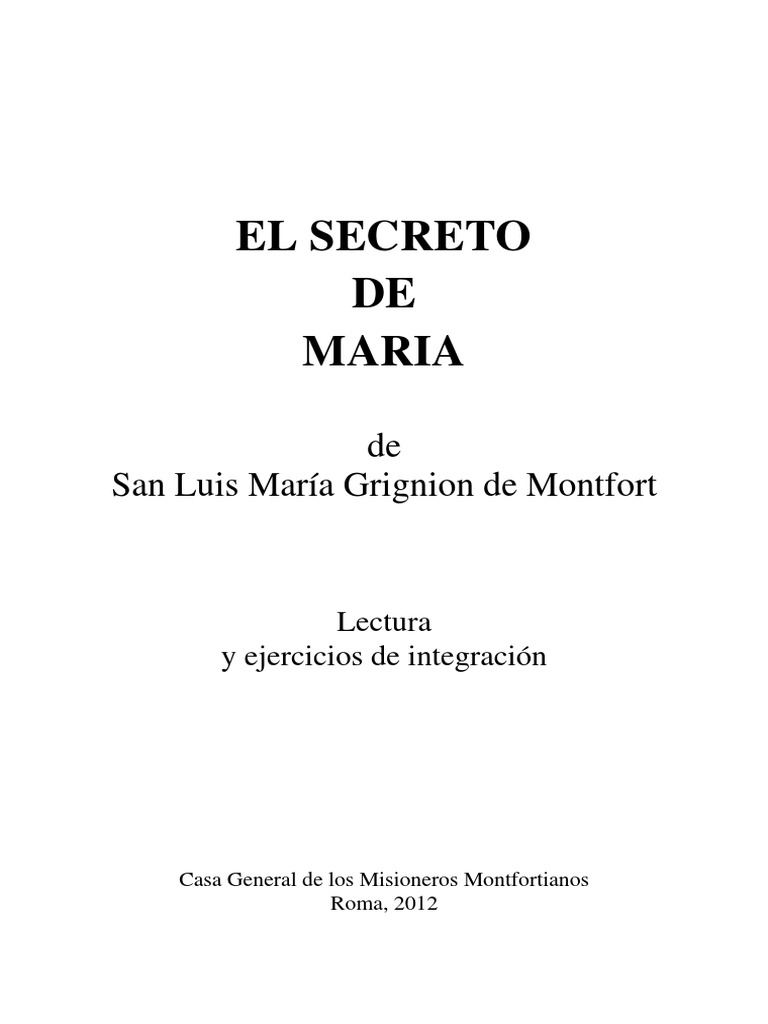 A4 SP Secreto de Maria Roma 2013 Espanol | PDF | María, madre de Jesús ...