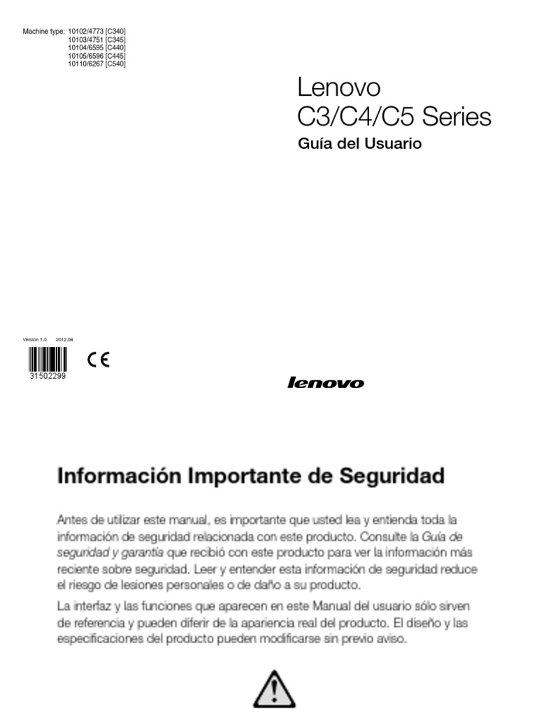 Manual Lenovo C340 C345 C440 C540 | PDF | Microsoft Windows | Hardware ...