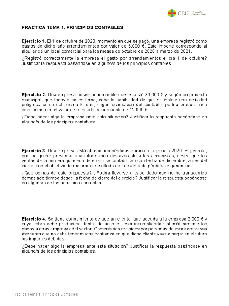 Práctica 1 Contabilidad Pdf Contabilidad Economias