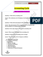 Accounting Cycle Q & A