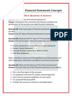 Financial Statements 24 Questions Answers