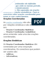 Atividades de Lingua Portuguesa Sobre Oraçao