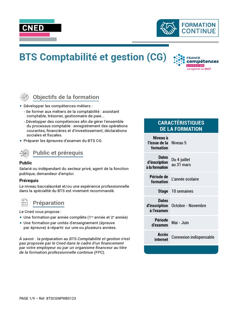 Formation BTS Comptabilité à Distance | PDF | Pédagogie