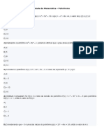 Atividade de Matemática - Polinômios 2