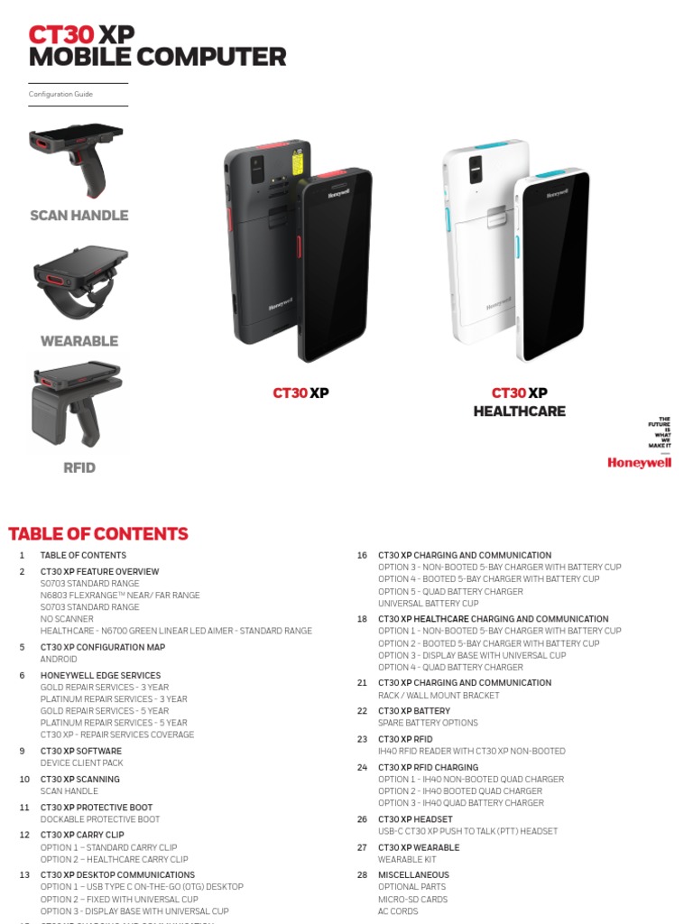 Honeywell CT30 XP Mobile Computer Configuration Guide PDF Mobile