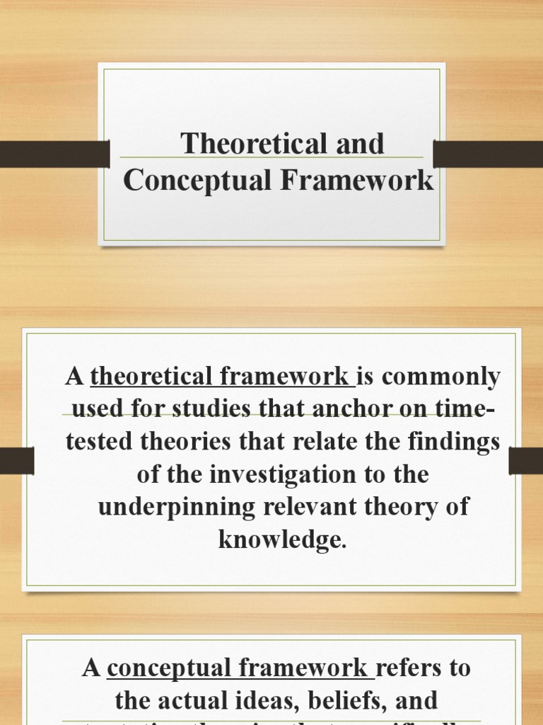 Theoretical and Conceptual Framework | Download Free PDF | Theory ...