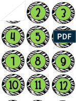 Zebra Number Circles