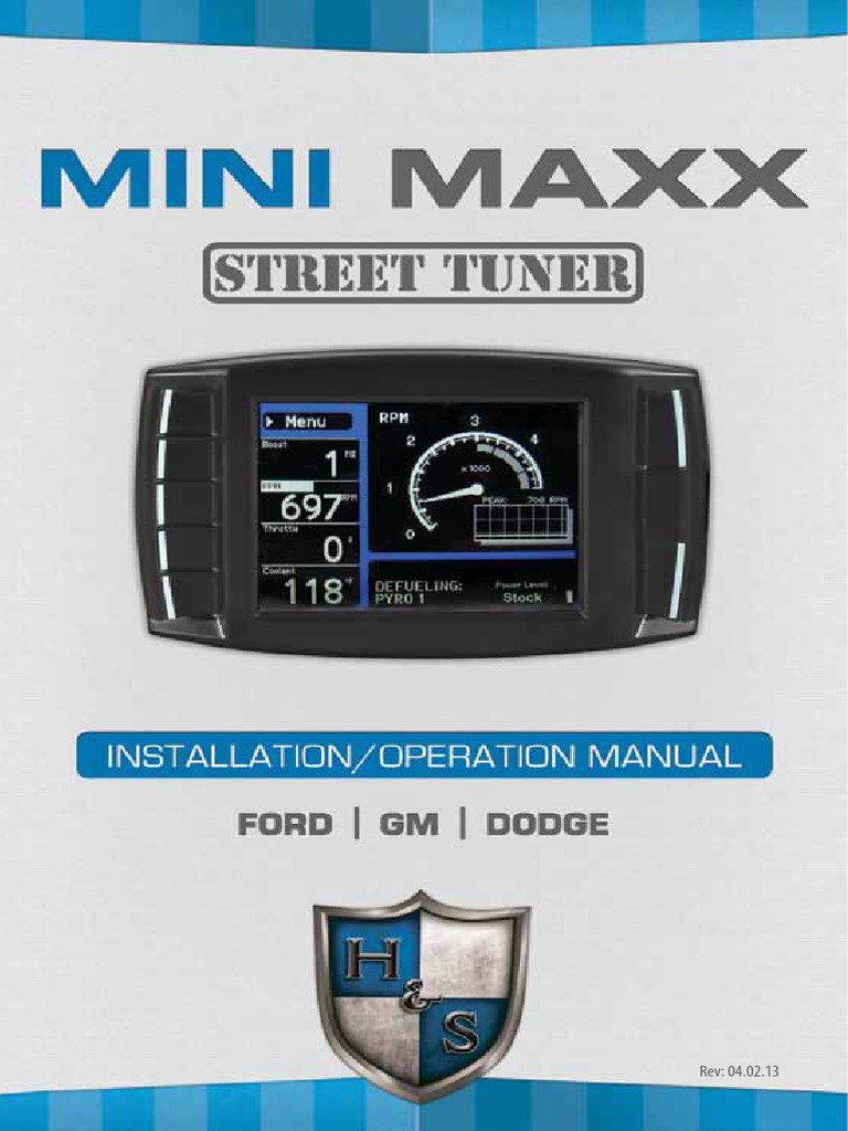 H&S Mini Maxx 100093 PDF Electrical Connector Menu