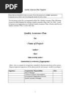 Download Quality Assurance Plan Template by api-3698888 SN6555780 doc pdf