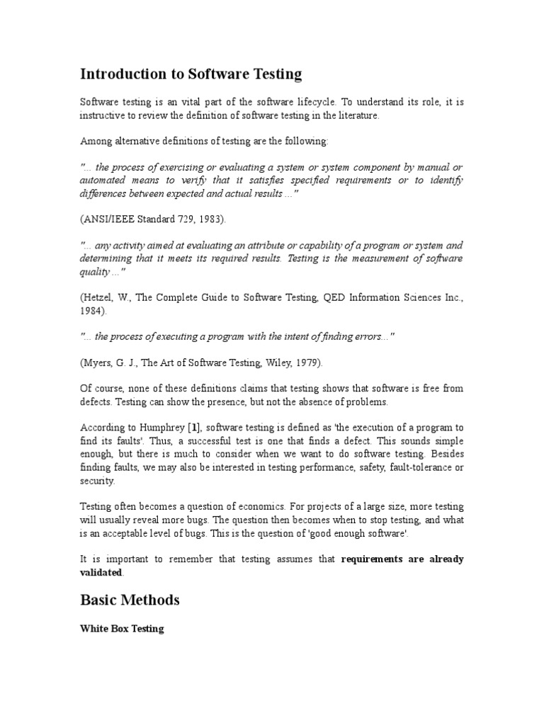 Software Testing | PDF | Software Testing | Top Down And Bottom Up Design