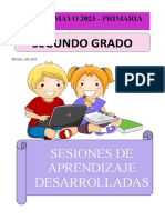 Sesiones de Aprendizaje Del 8 de Mayo Al 12 de Mayo - Segundo Grado 2023