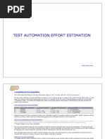 Test Automation Effort Estimation