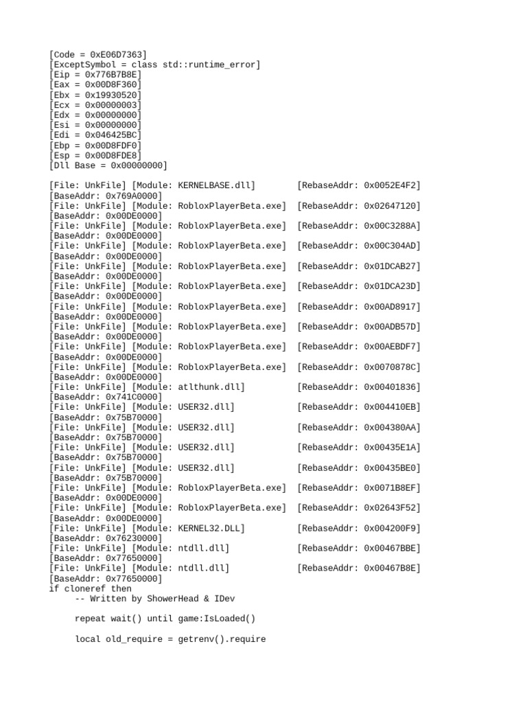 Roblox Exploit Script Analysis | PDF | Computer Engineering | Computer ...