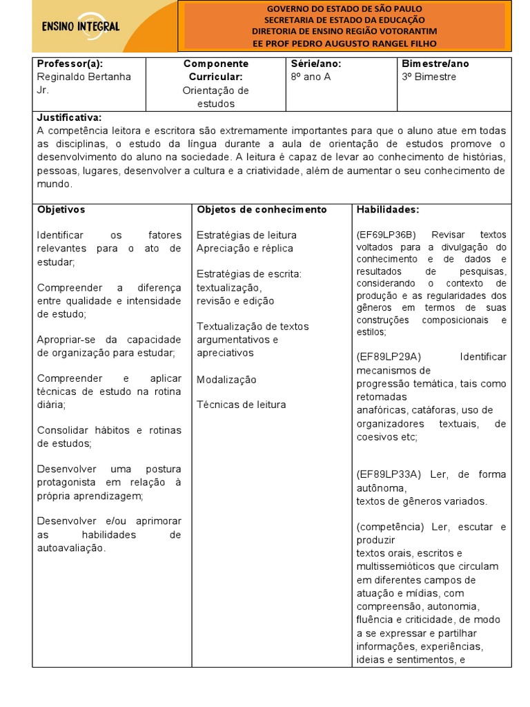 Estratégias de Estudo para 8º Ano | PDF
