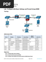 21.9.5 Lab Configure Asa Basic Settings and Firewall Using Asdm